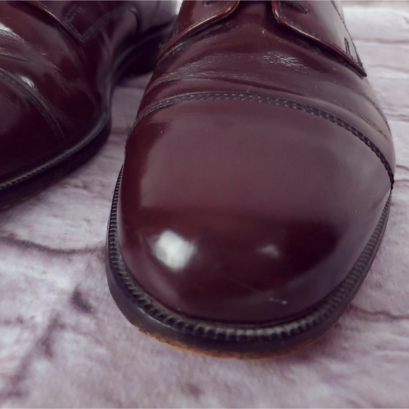 Cole Haan Caldwell burgundy shoes cap toe oxfords men\'s size 10